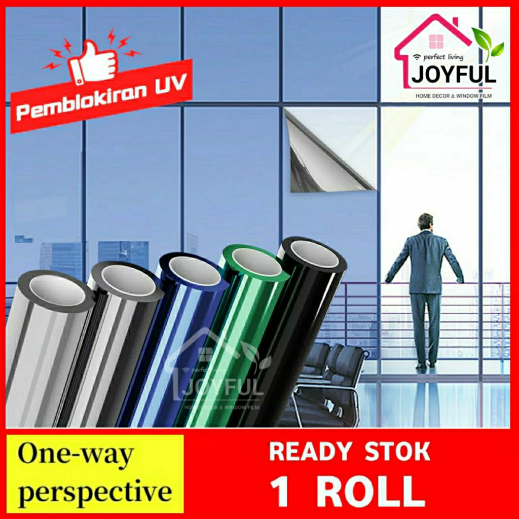 Stiker Kaca Film One Way 1 Roll 30 Meter ( L-152cm x P-30meter )