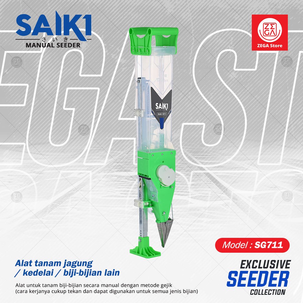 Alat tanam biji-bijian model SAIKI gejik / alat tanam jagung kacang kedelai portable / portable seed