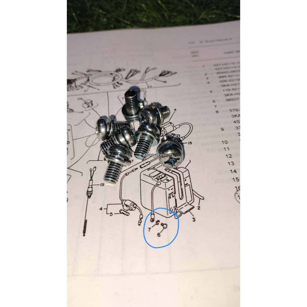 baut koil rx king cobra baut kabel masa rx king rxs tua original nos