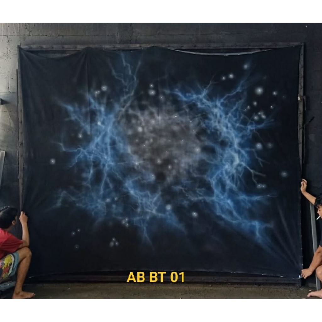 Ready Kain Background  Photo Abstrak Motif Kosmik Angkasa Latar Studio Foto
