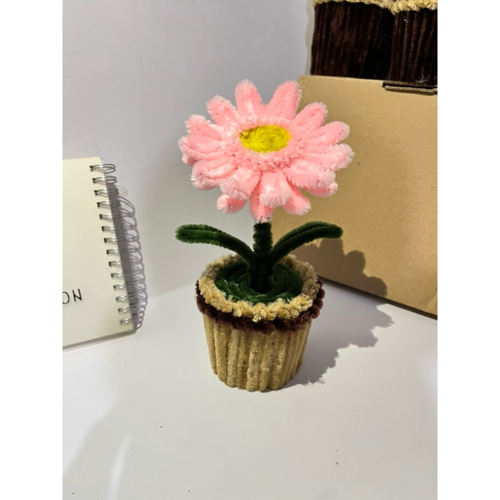 Pot bunga gerbera | Bunga gerbera | Pipe cleaner gerbera | Flower gerbera | Pot bunga gerbera kawat 