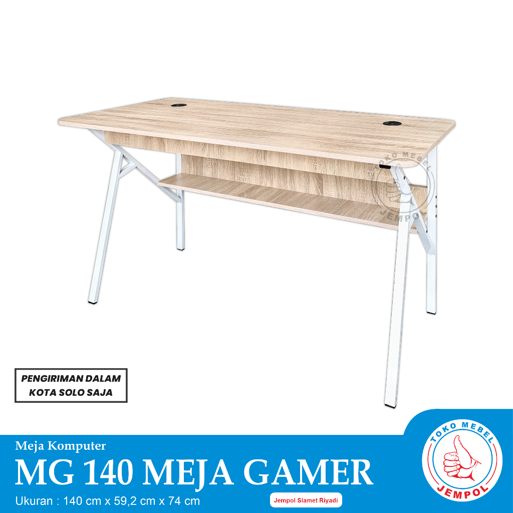 Jasmine - MG 140 Meja Gamer / Meja Belajar / Meja Komputer
