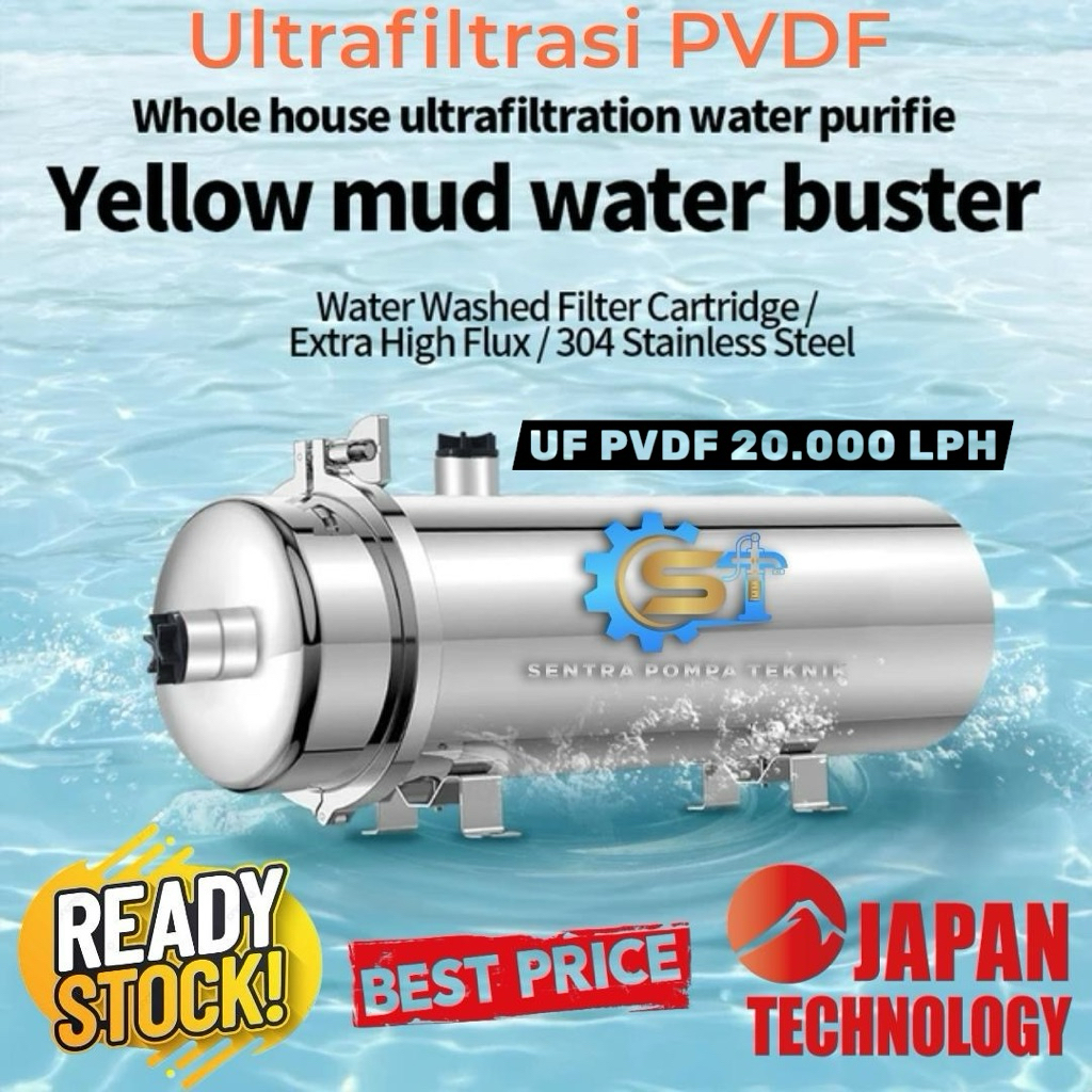 Ultrafiltrasi UF PVDF 20.000 Filter Membrane PVDF UF 20000 Filter penjernih air