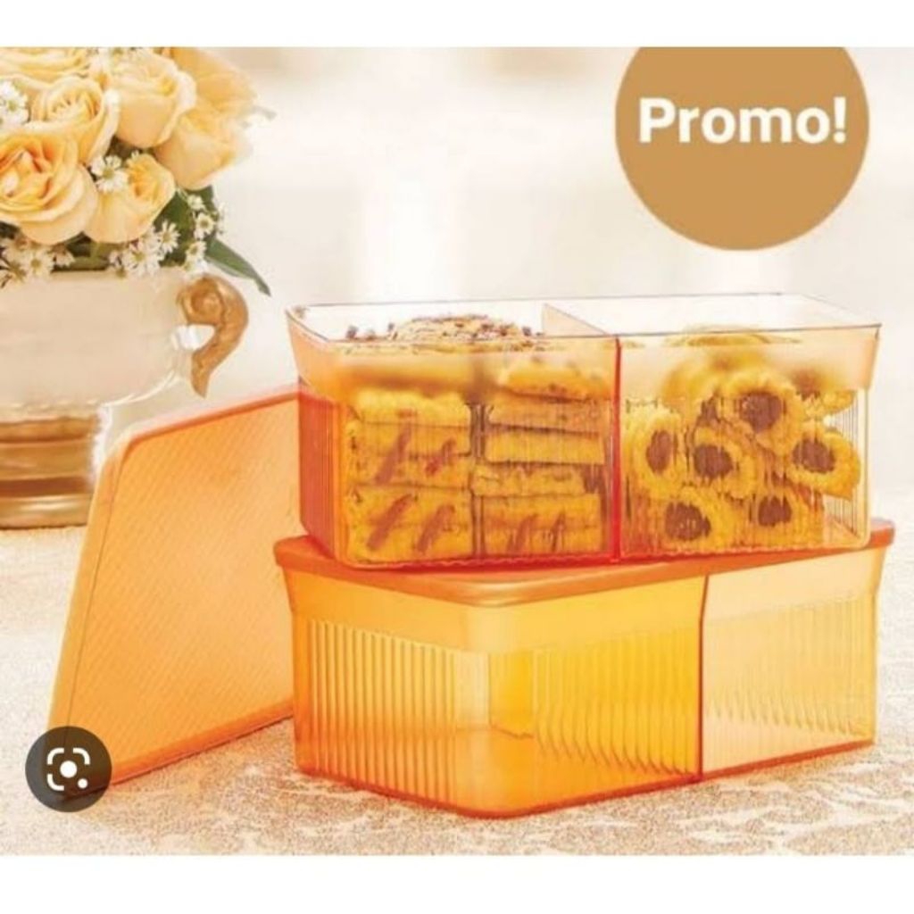 Crystal Snack it gold Tupperware