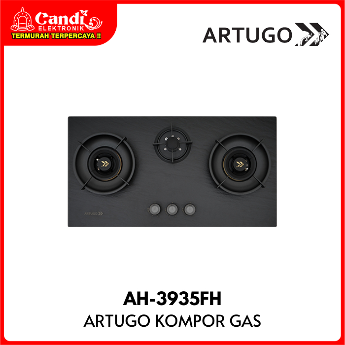ARTUGO Kompor Tanam Gas 3 Tungku Art Stone  AH-3935FH
