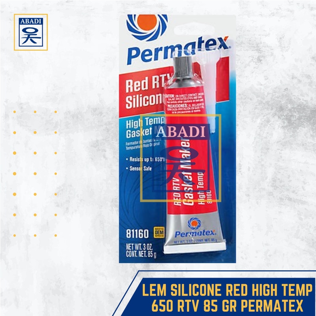 LEM SILICONE RED HIGH TEMP 650 RTV 85 GR PERMATEX
