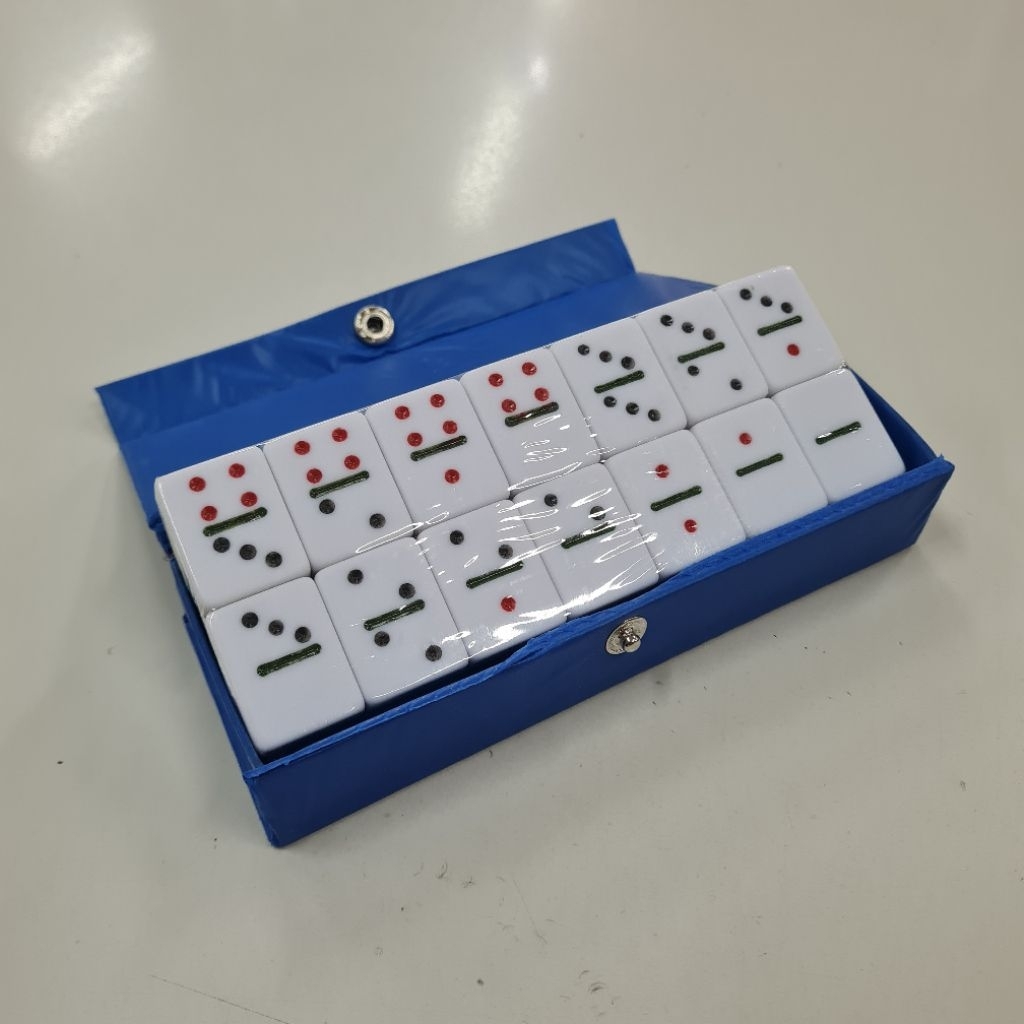 Domino Batu Tipis Rox 5212 + Cover Original Batu Dominoes Gaple Gapleh Game
