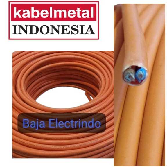 Kabel Tahan Api FRC 2x1,5mm @50M METAL Fire Resistant Cable 2x1,5 2x1.5 mm 2x1.5mm Kabelmetal KMI