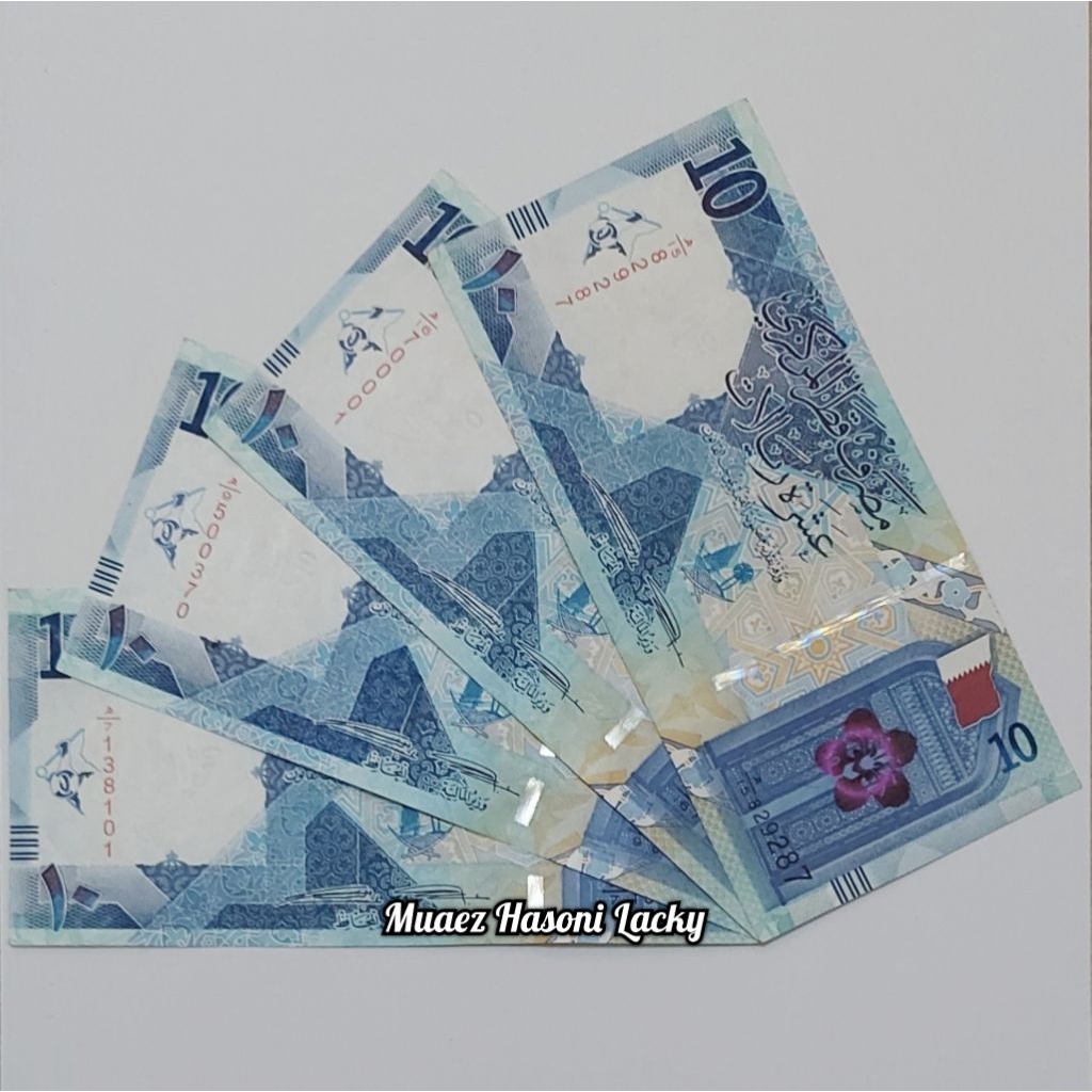 Koleksi Satu Set Paket Lengkap Qatar Riyal Pecahan 1 5 10 Dan 50 Riyal Original