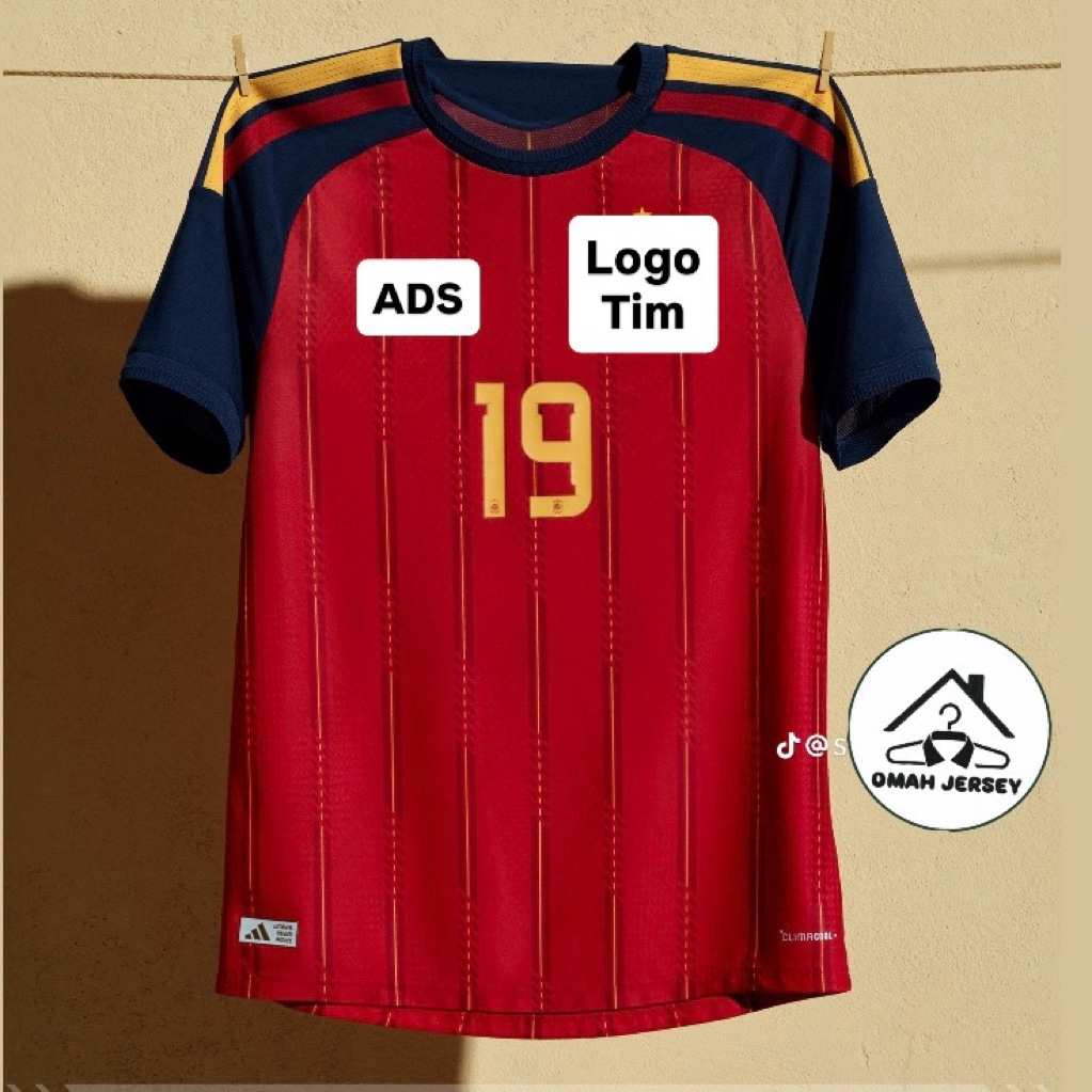 Jersey Bola Dewasa Timnas Spanyol 2025/ 2026 Dryfit NIKE, Adem dan Nyaman Dipakai 5XL