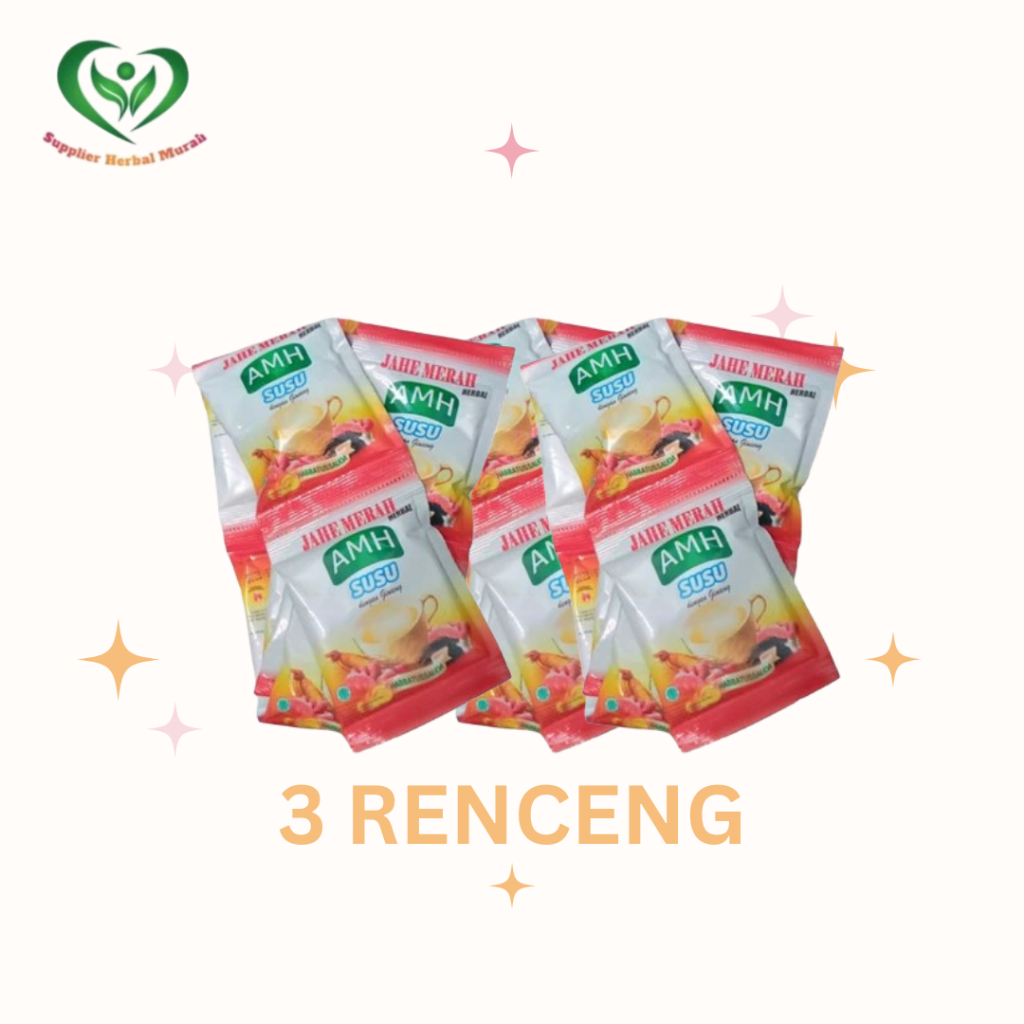AMH Jahe Merah Susu dengan Ekstrak Ginseng – 3 Renceng