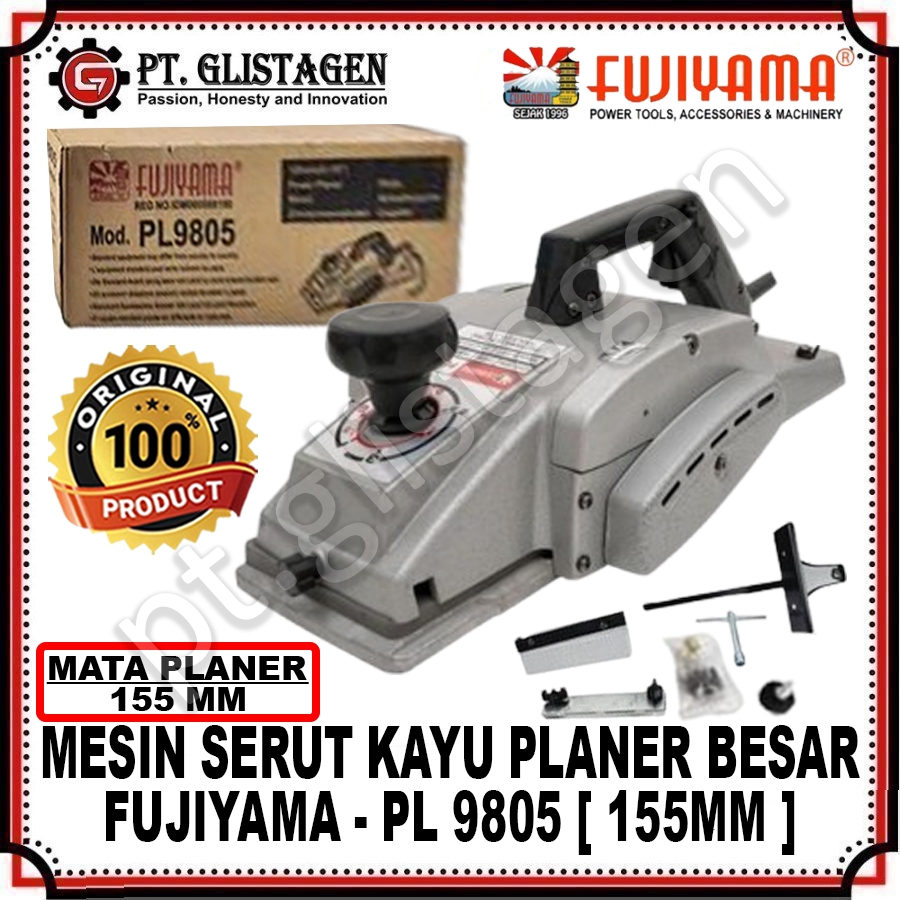 FUJIYAMA PL9805 Mesin Serut Kayu Planer Besar150mm Mesin Planer Besar Serut Kayu Sugu Ketam Serut Ka