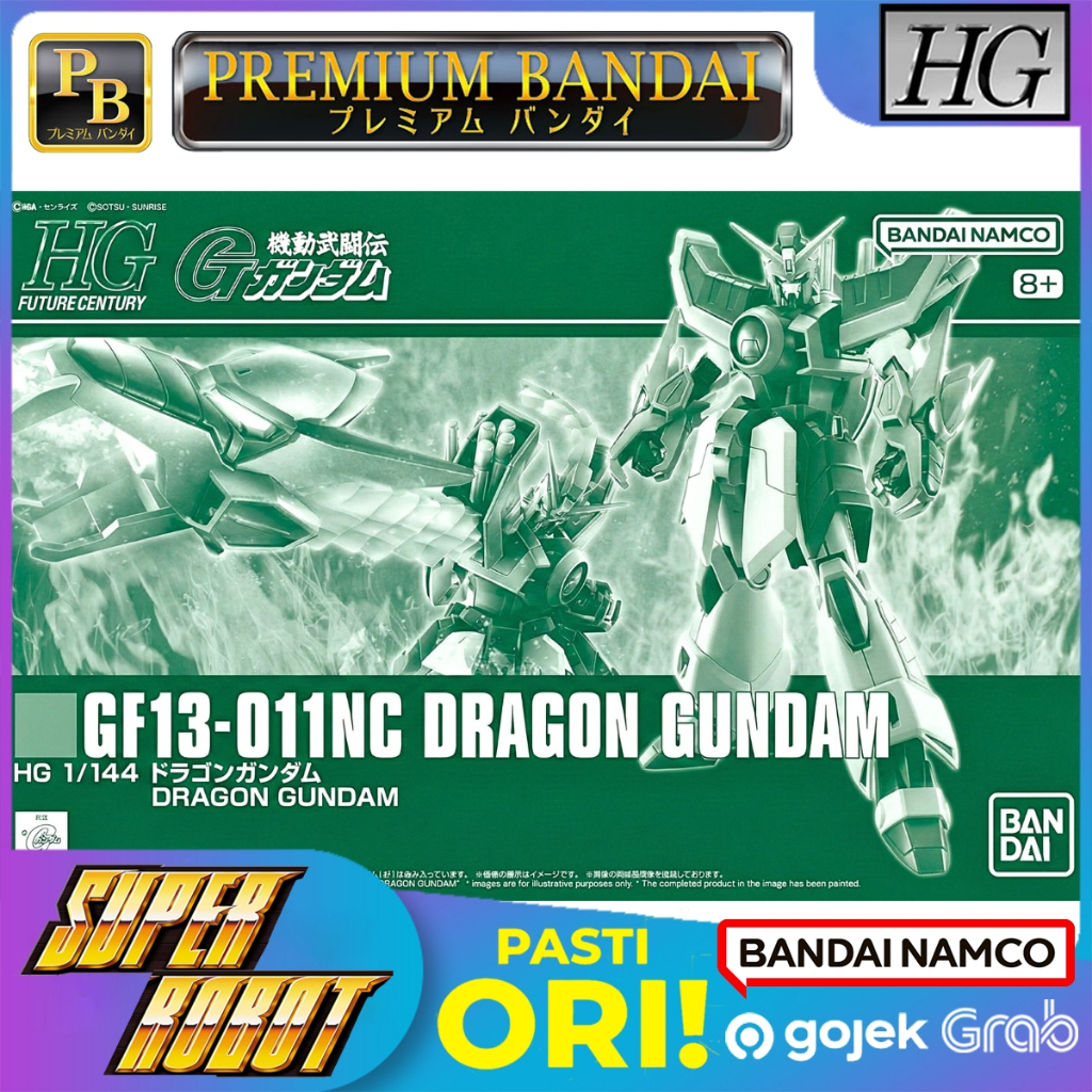 BANDAI HG GF13-011NC Dragon Gundam - HGFC P-BANDAI Limited