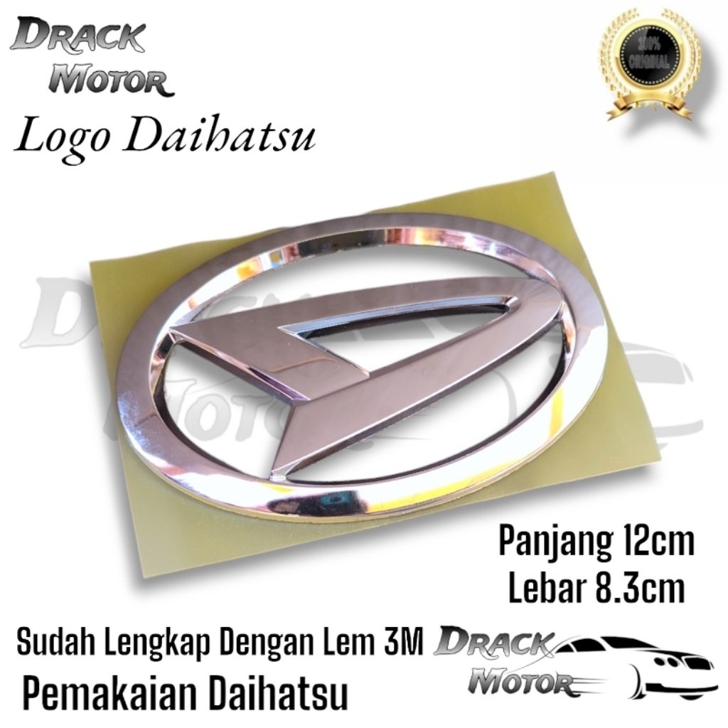 Logo Daihatsu Chrome Original Bagasi Belakang Daihatsu Zebra Espass // Logo Daihatsu Original Bagasi