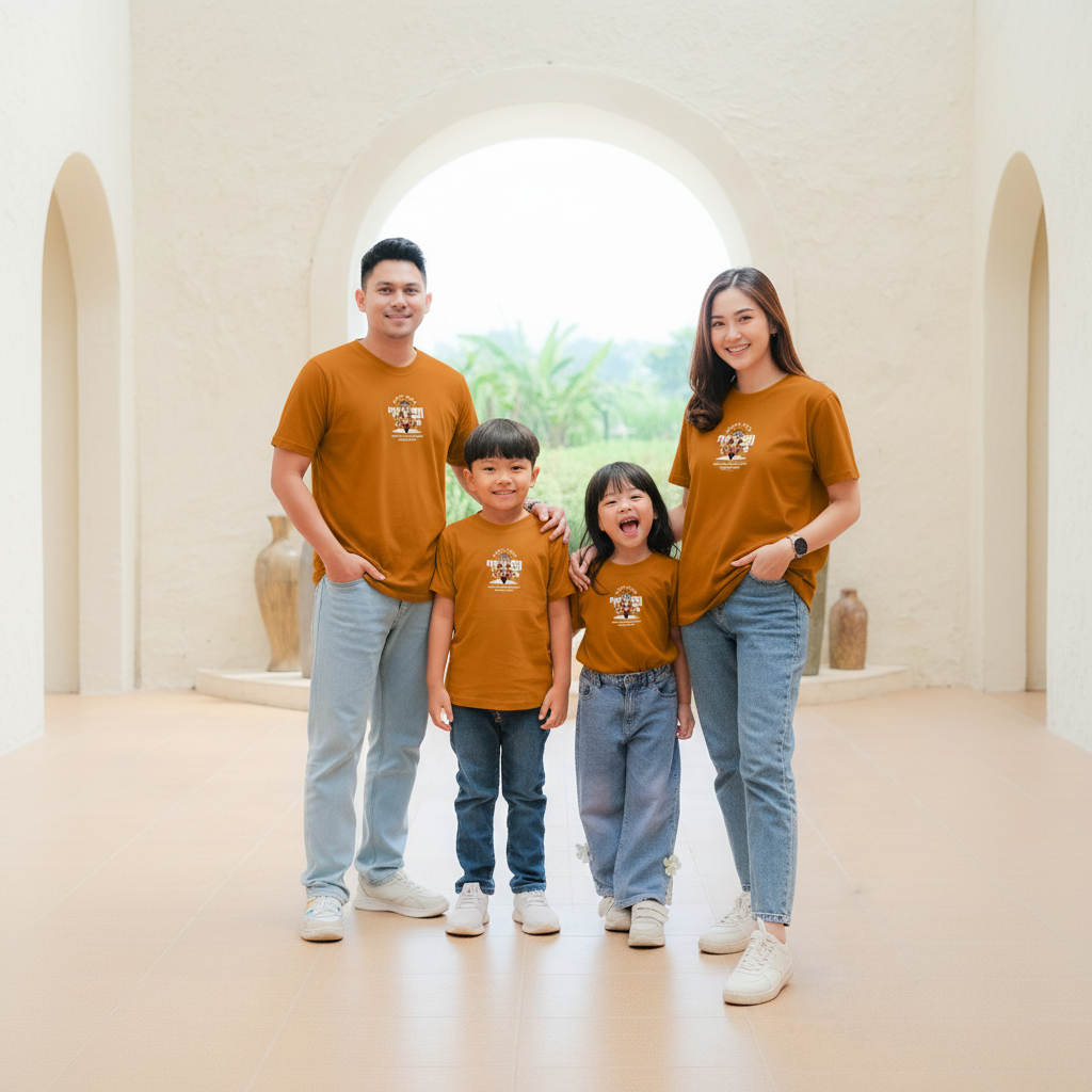 Ngangkring Apparel Kaos Couple Keluarga Oleh oleh Jogja Premium Tshirt Set Family Oblong Combed