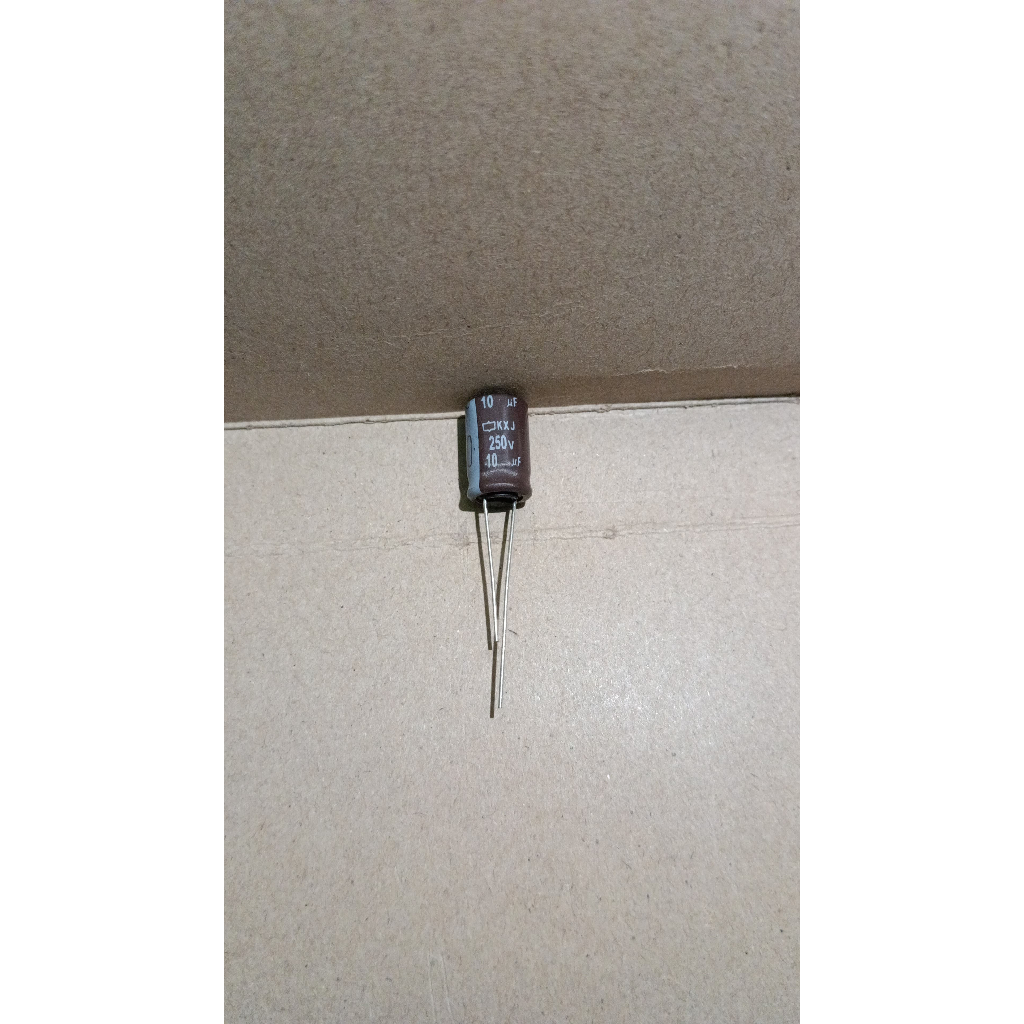 5483 kapasitor elco 10uf 10 uf 250v 250volt 250 volt nippon chemicon
