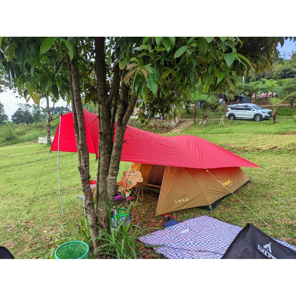 tenda tendaki Borneo 4 almond bonus flysheet tiang & footprint
