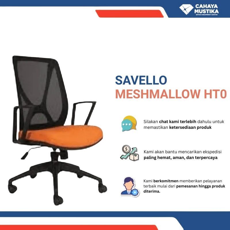 Kursi Manajer/Kursi Kantor/Kursi Kerja Putar/Kursi Putar/Kursi Kerja Malang Savello Meshmallow HT0