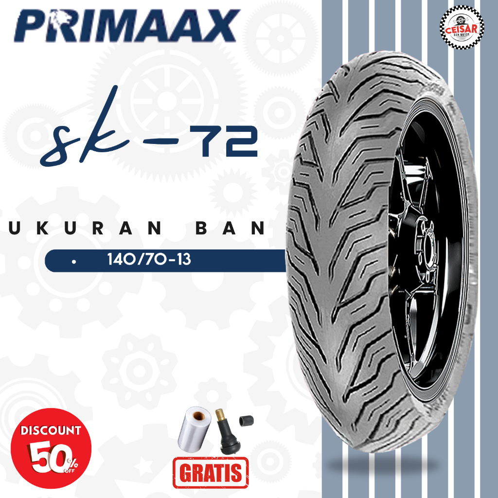 Ban Belakang Motor NMAX - ADV - PCX 160 PRIMAAX SK 72 THE CROW 140/70 Ring 13 Tubeless