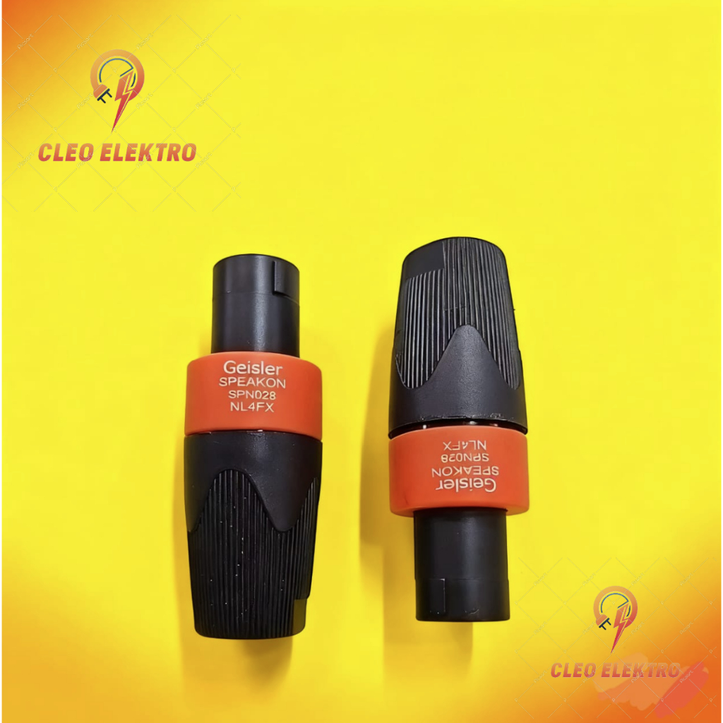 JACK JEK AUDIO SPIKON SPEAKON OREN MALE GEISLER ASLI ORIGINAL KUALITAS BAIK