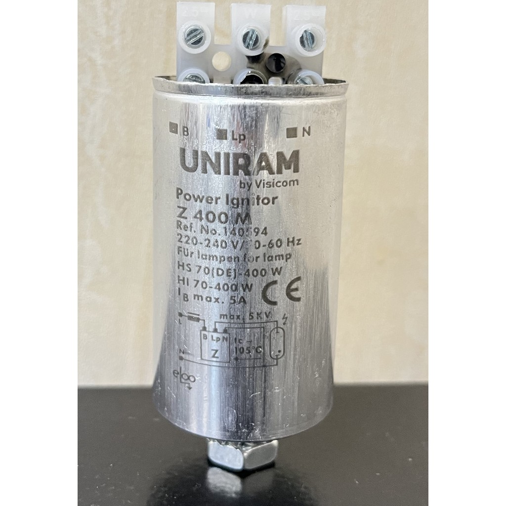 Ignitor 400 watt metal halide or sodium UNIRAM