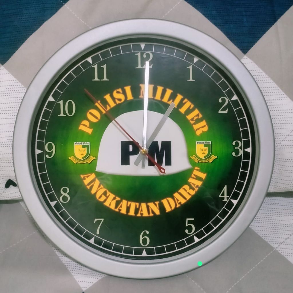 Jam Dinding Polisi Militer Angkatan Darat 32cm
