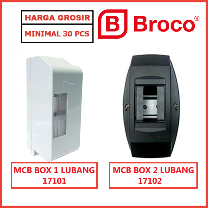 (GROSIR) Box MCB 1 atau 2 Group Opbow - Broco | 17101 MCB Box 1 group | 17102 MCB Box 2 Group Ori