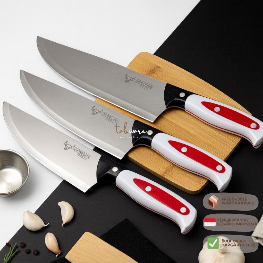 (1pc) Pisau Dapur Premium/Pisau Potong Daging Ayam Sayur/Pisau Stainless/Souvenir