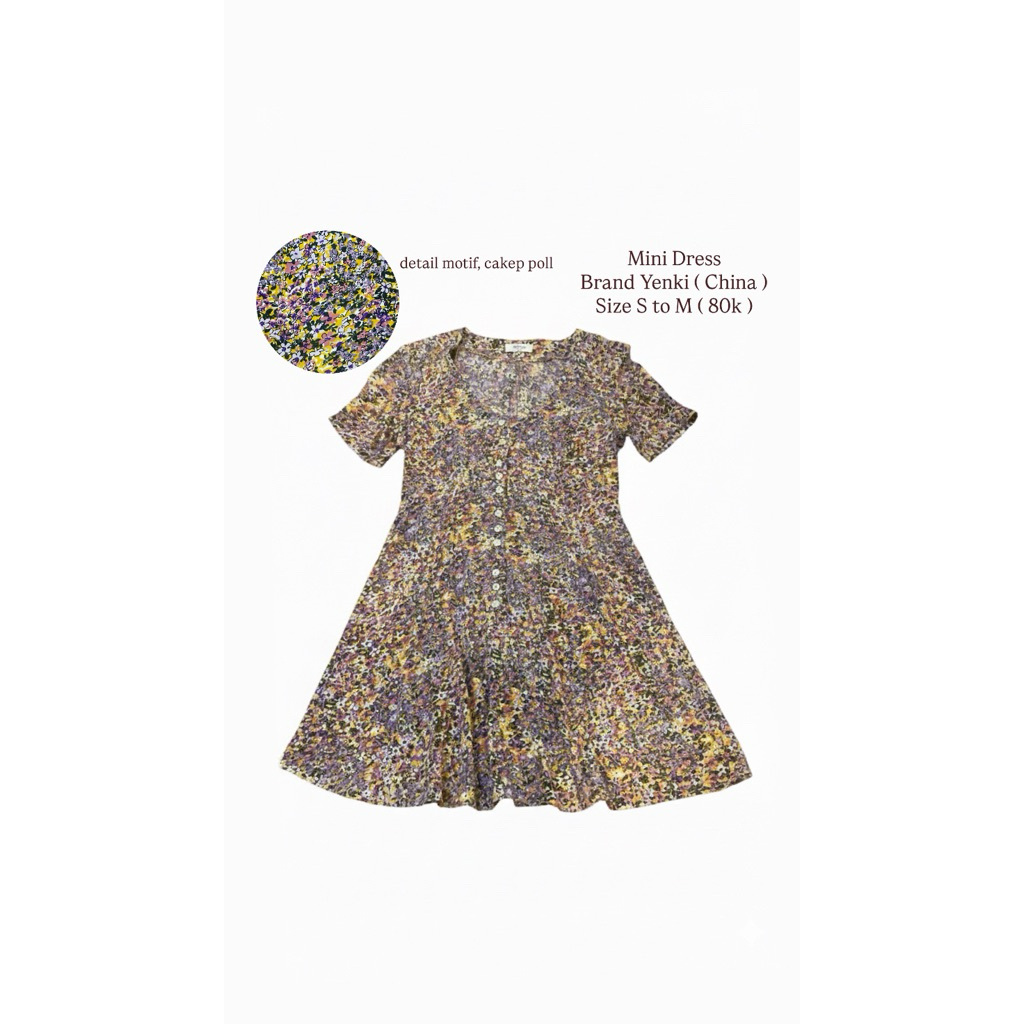 Mini Dress Motif size S to M