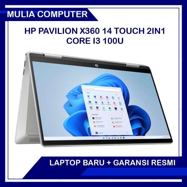 HP PAVILION X360 14 TOUCH CORE I3 100U 8GB 512GB W11+OHS 14.0FHD IPS BLIT PEN