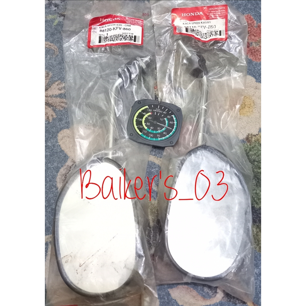 Mirror Assy R L Back Kaca Spion Set Chrome Honda Grand Legenda Original HGP 88110 88120 KFV B50 860