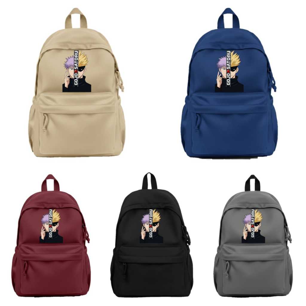 tas ransel anime  -  tas gojo satoru  backpack anime sekolah  -  tas sekolah anak remaja  -  tas ani