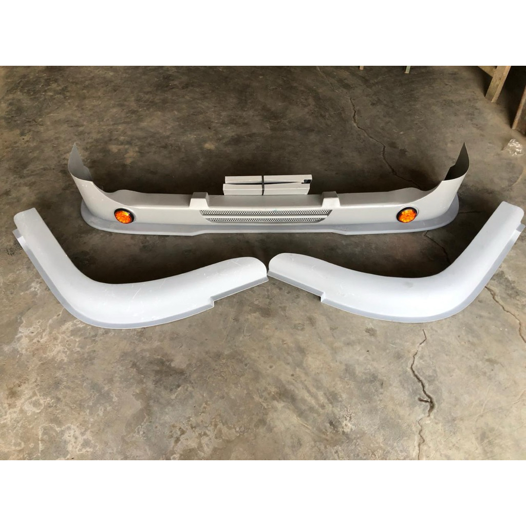 SPOILER TAMBAHAN BEMPER TRUK CANTER GIGA DYNA DUTRO DLL BAHAN PLAT BESI SET SLEBOR