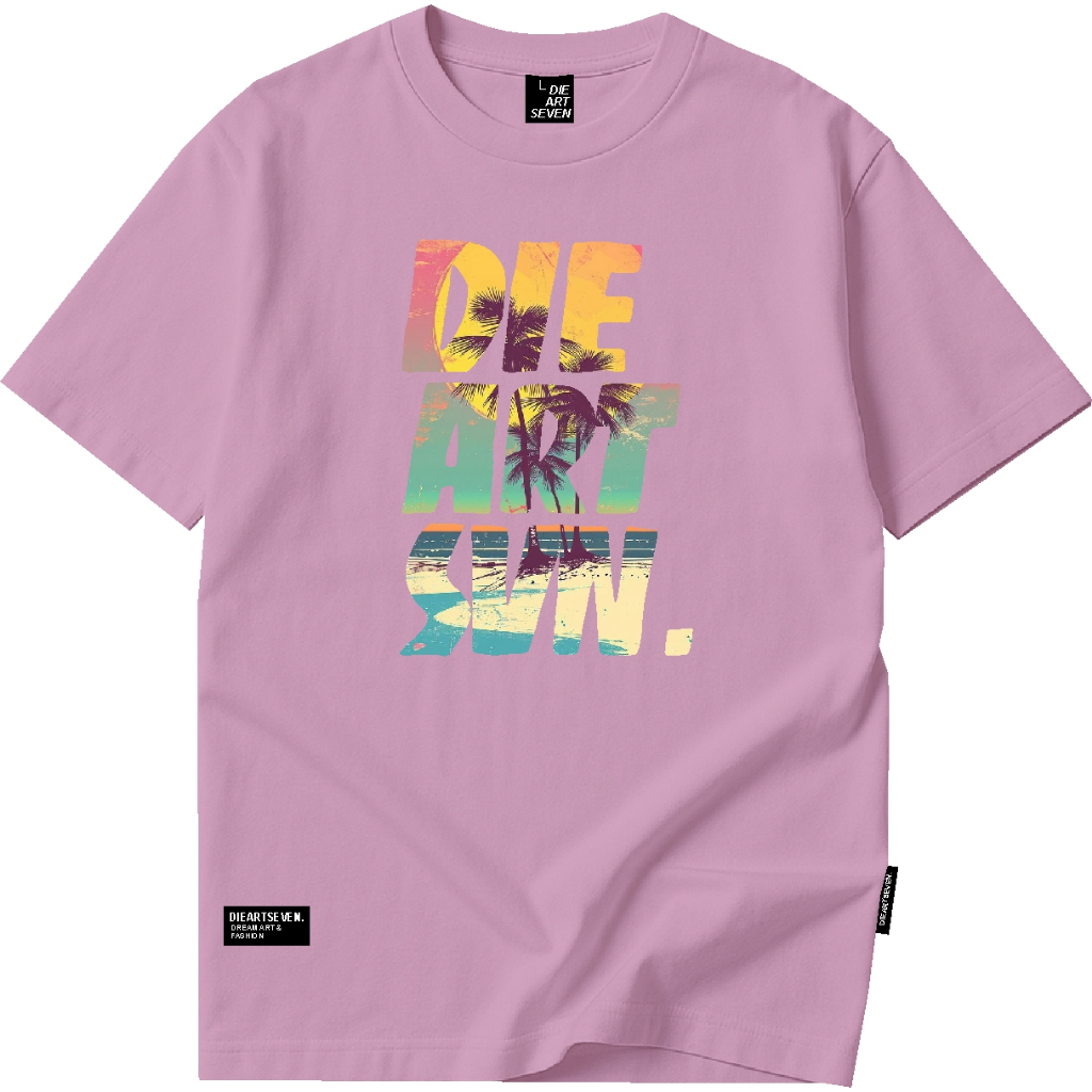 Pakaian pria wanita atasan kaos distro art said tshirt dusty pink