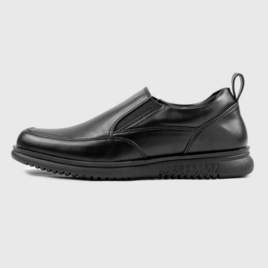 SMITH FULL BLACK - Sepatu Pantofel Pria Formal Shoes Slip On Pantopel Oxford Kerja Kantor ARF Origin