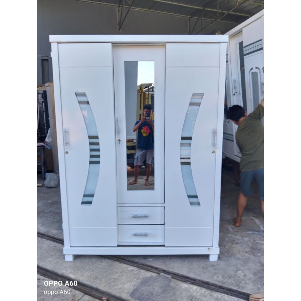 Lemari Pakaian Multiplek Lemari Baju Jumbo Lemari Sliding 3 Pintu Termurah Cirebon Brebes Tegal Pema