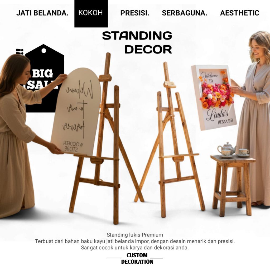 Standing Dekorasi JATI BELANDA