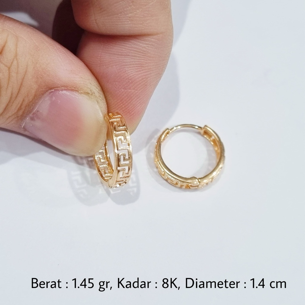B10 KO- ANTING KLIP LABYRINTH 1.45GR KADAR 375 DIAMETER 1.4CM