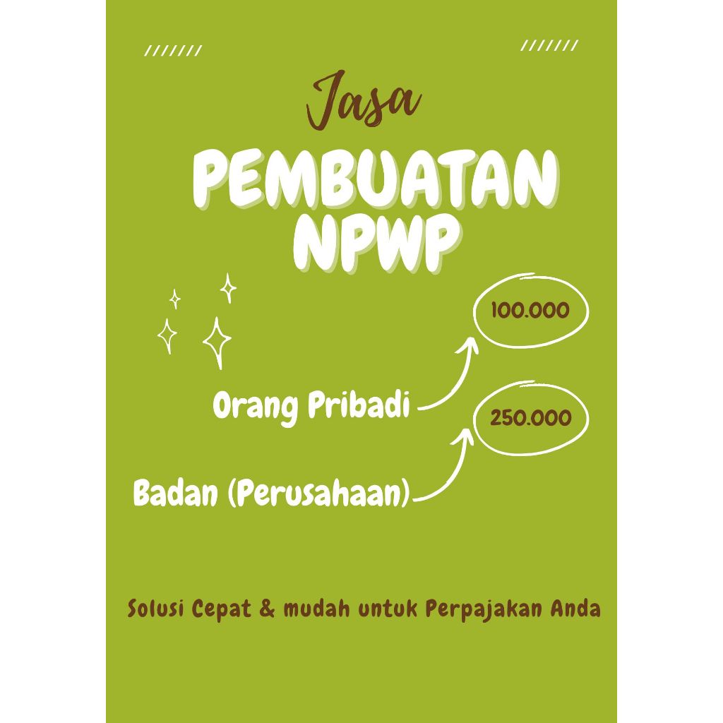 Jasa Pembuatan NPWP
