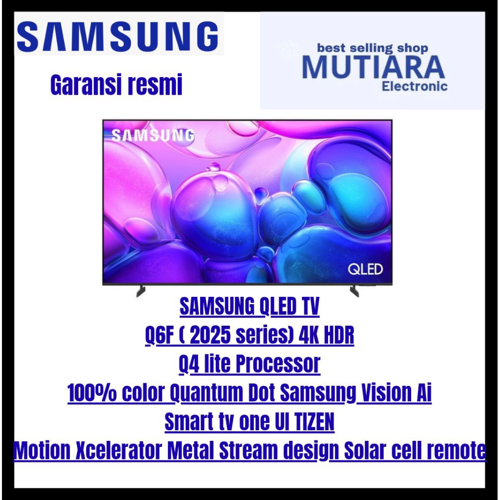 SAMSUNG 55Q6F QLED 4K SMART TV 55 inch 2025 Series