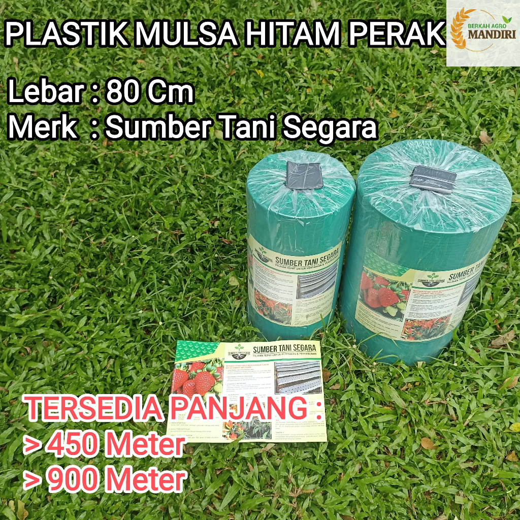 PLASTIK MULSA HITAM PERAK LEBAR 80 CM