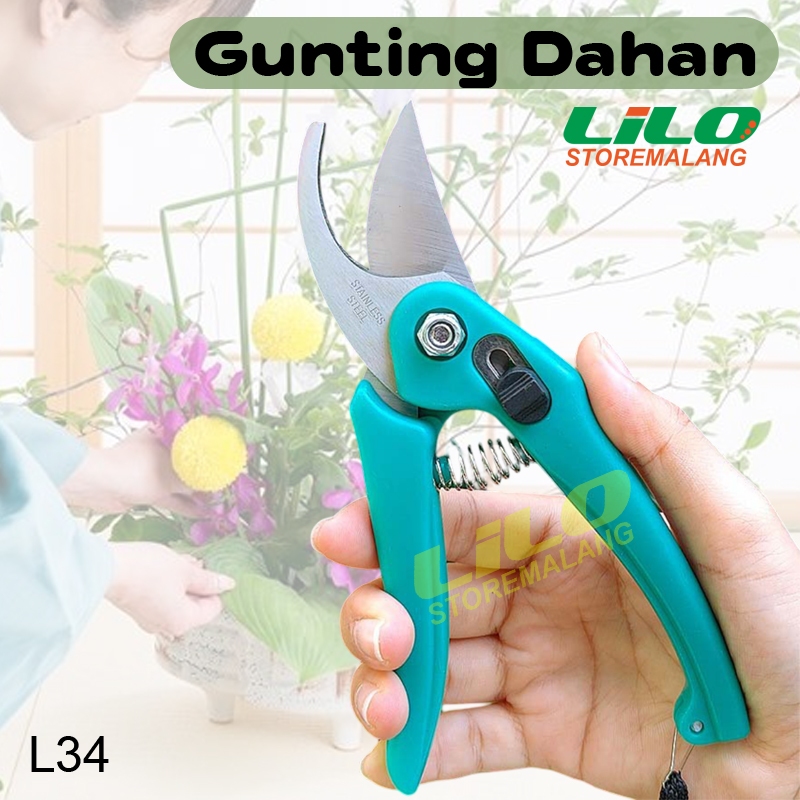 Gunting Taman Dahan ranting Bunga Bonsai tipe Bengkok Hijau L34