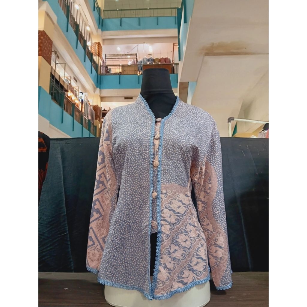 baju Batik wanita bahan Dobby motif model kutu baru elegan Batik cap Asli