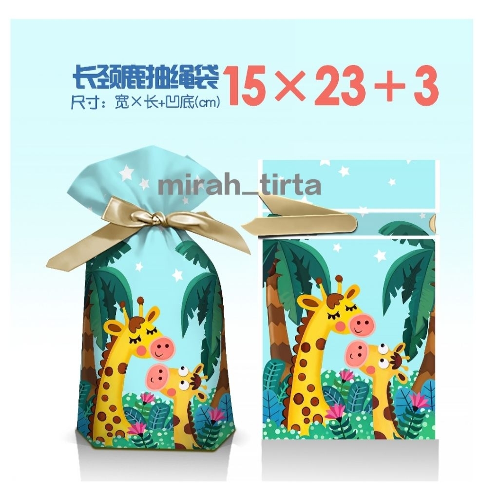 10 Lembar Plastik goodie bag .plastik permen serut. kantong permen serut. Plastik motif. kantong per