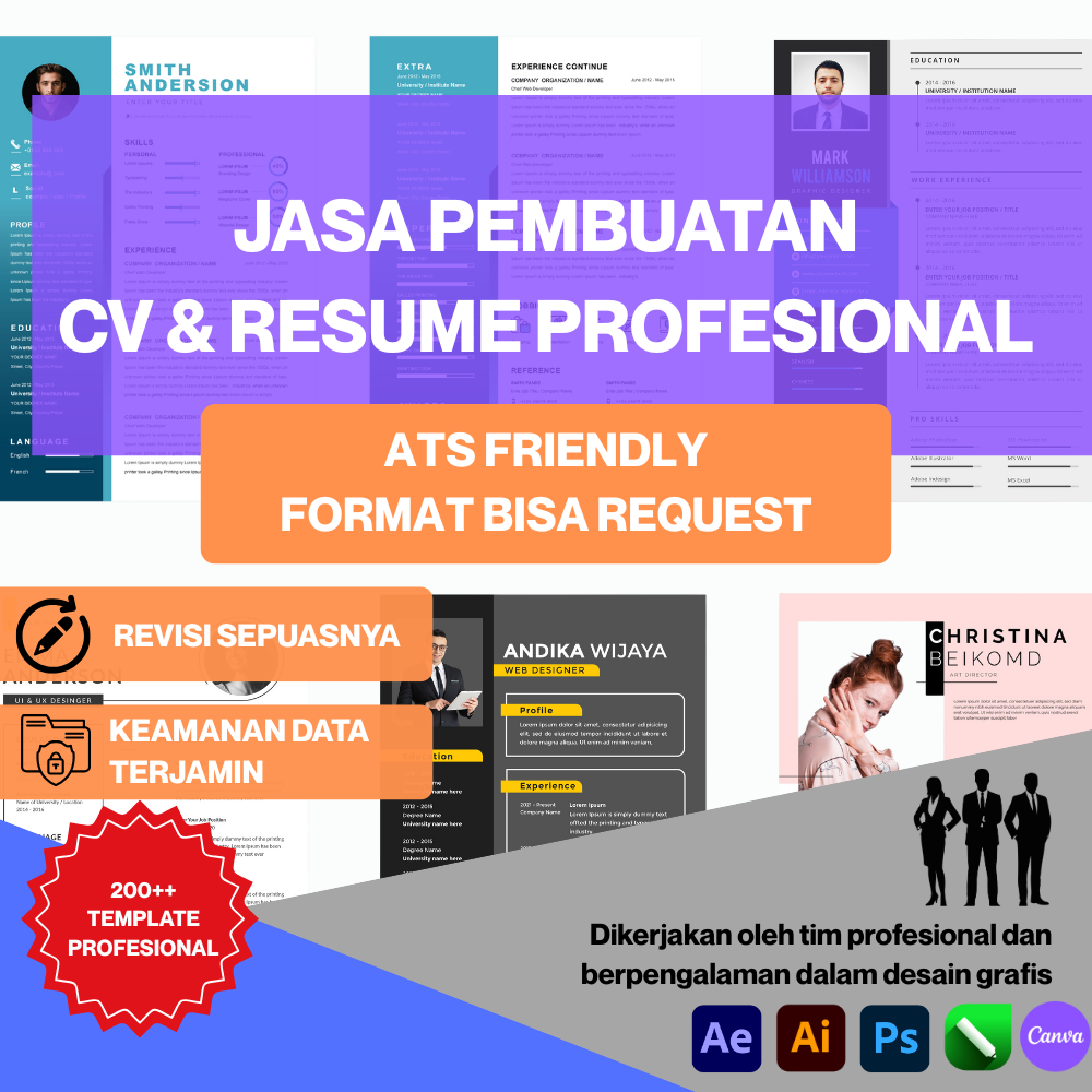 JASA PEMBUATAN CV | CV ATS | DESAIN CV | ATS FRIENDLY TERMURAH