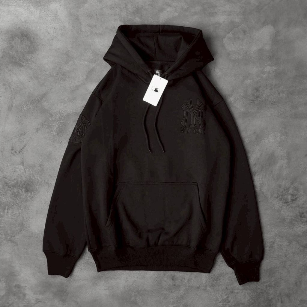 MLB New York Yankees Embroid Full Bordir Sweater Hoodie Kualitas Original BM Ori Super Premium Bahan