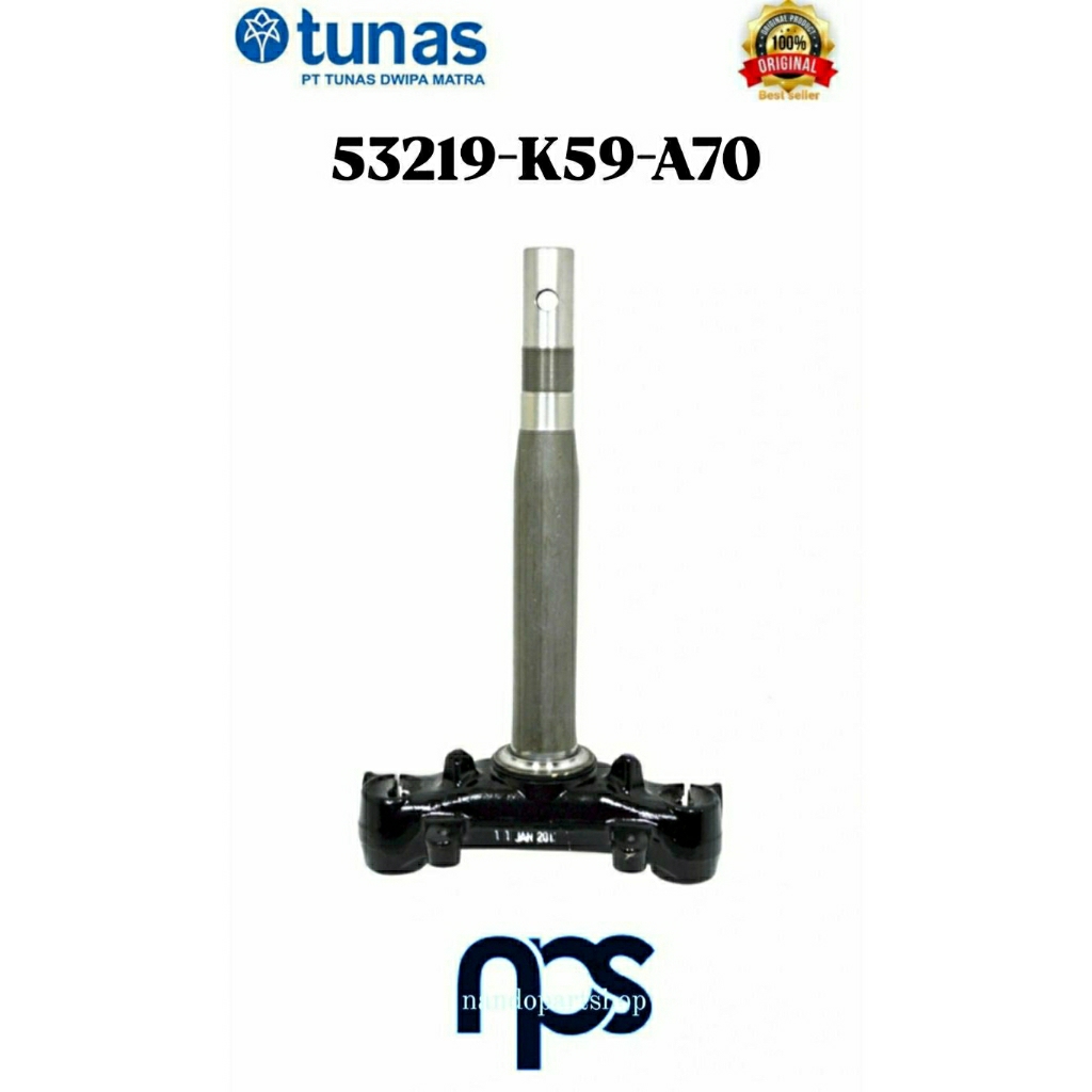 Stem Sub Assy Steering Segitiga Stang Depan Honda Vario 125 150 New Gen 1/2 Original AHM (53219K59A7