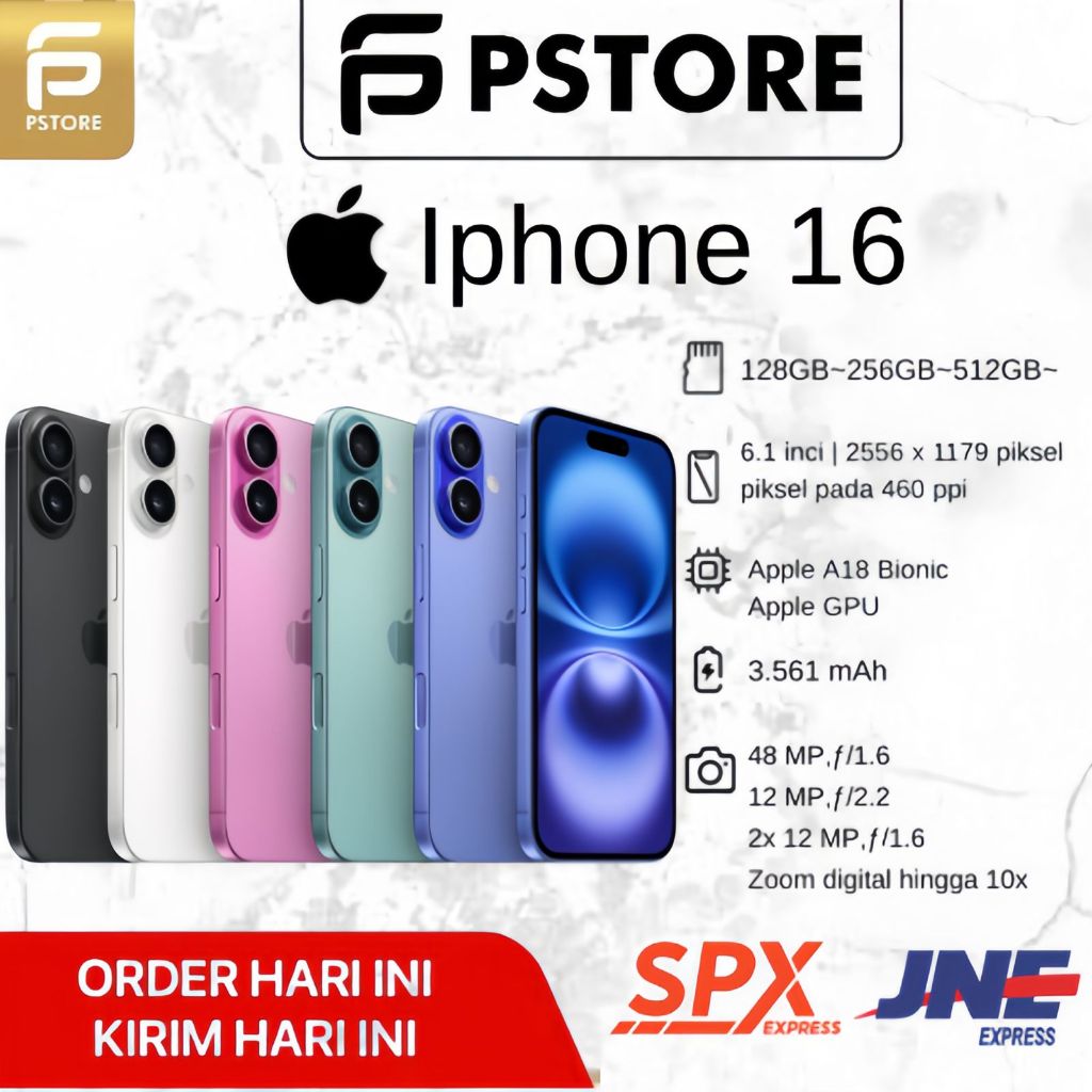 Pstore HANDPHONE 16 NEW GARANSI RESMI