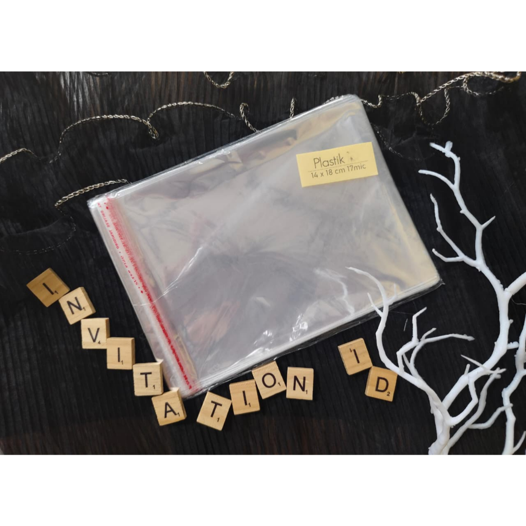 14 x 18 cm (17 mic) Plastik Kaca | Plastik Opp | Plastik Masker | Plastik Undangan