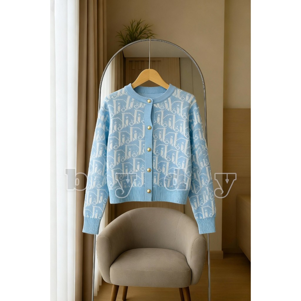 BYDY KNITWEAR - Cardigan Rajut Wanita Motif Dior Premium